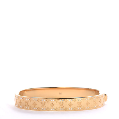 Louis Vuitton Brass Monogram Nanogram Cuff M Gold 3 of 6