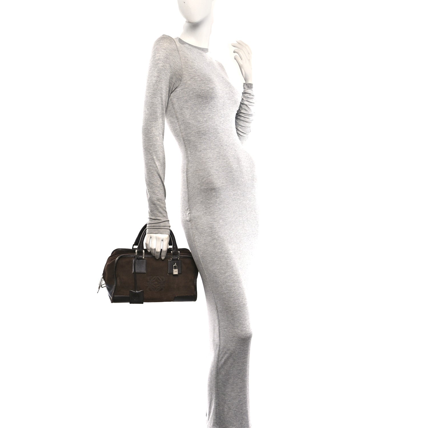 Loewe Suede Calfskin Amazona 28 Dark Chestnut 2 of 12