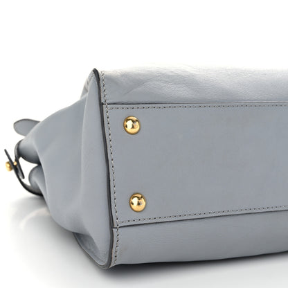 Fendi Vitello Seta Shiny Nappa Medium Peekaboo Iconic Satchel Ardesia Amido 10 of 12