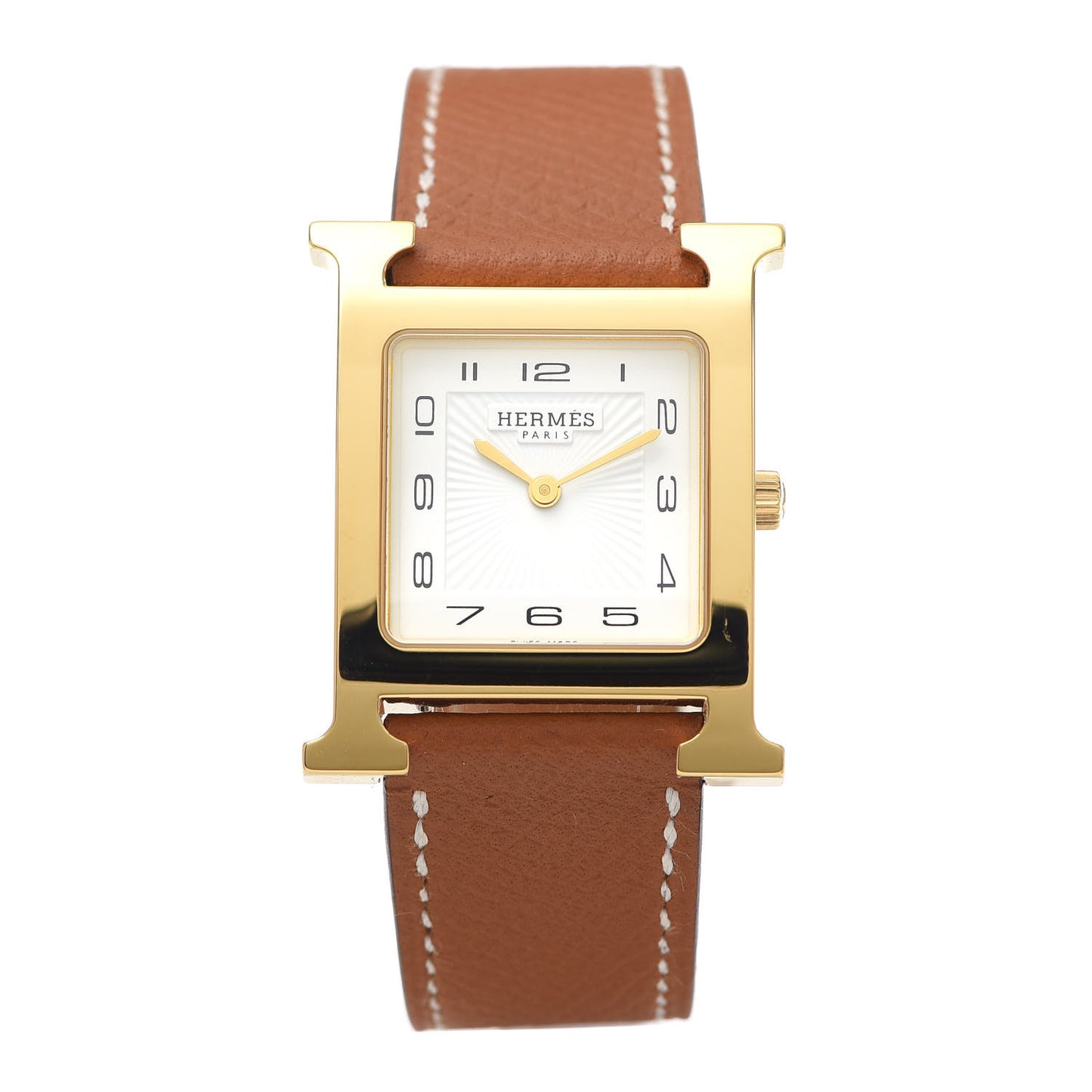 Stainless Steel Epsom 26mm Heure H Hour Quartz Watch Gold