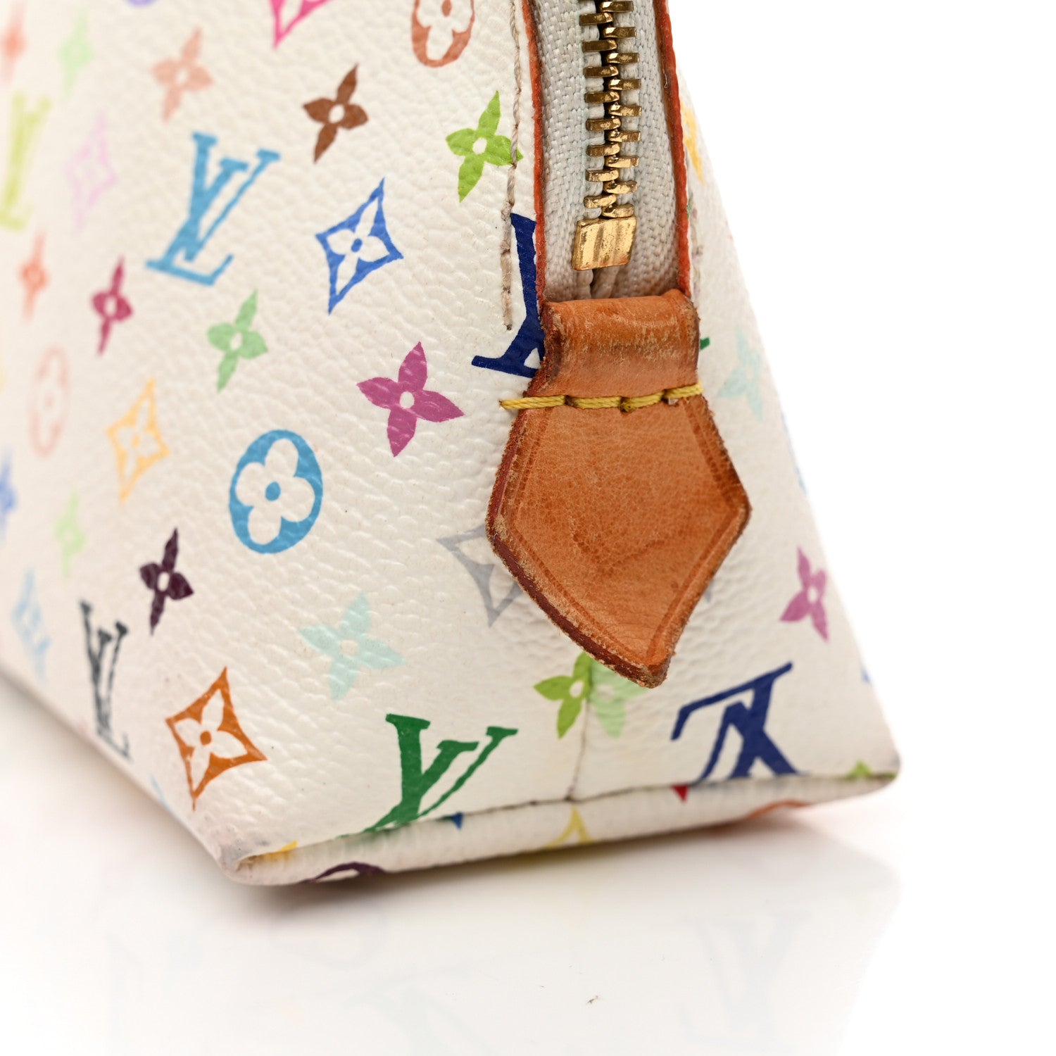 Louis Vuitton Monogram Multicolor Cosmetic Pouch White Litchi 8 of 8