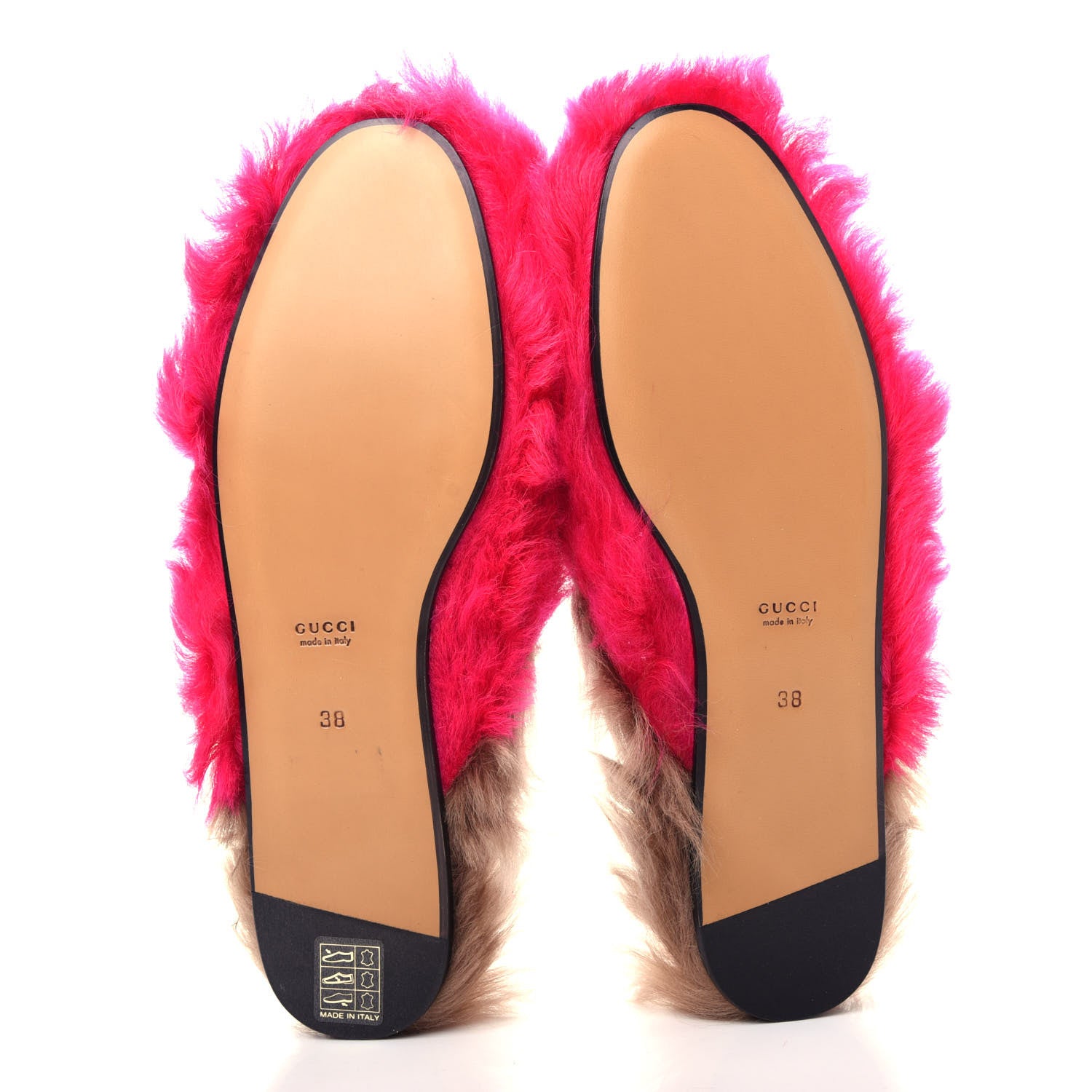 Gucci Merino Wool Womens Princetown Slippers 38 Raspberry Lipstick Natural 6 of 10