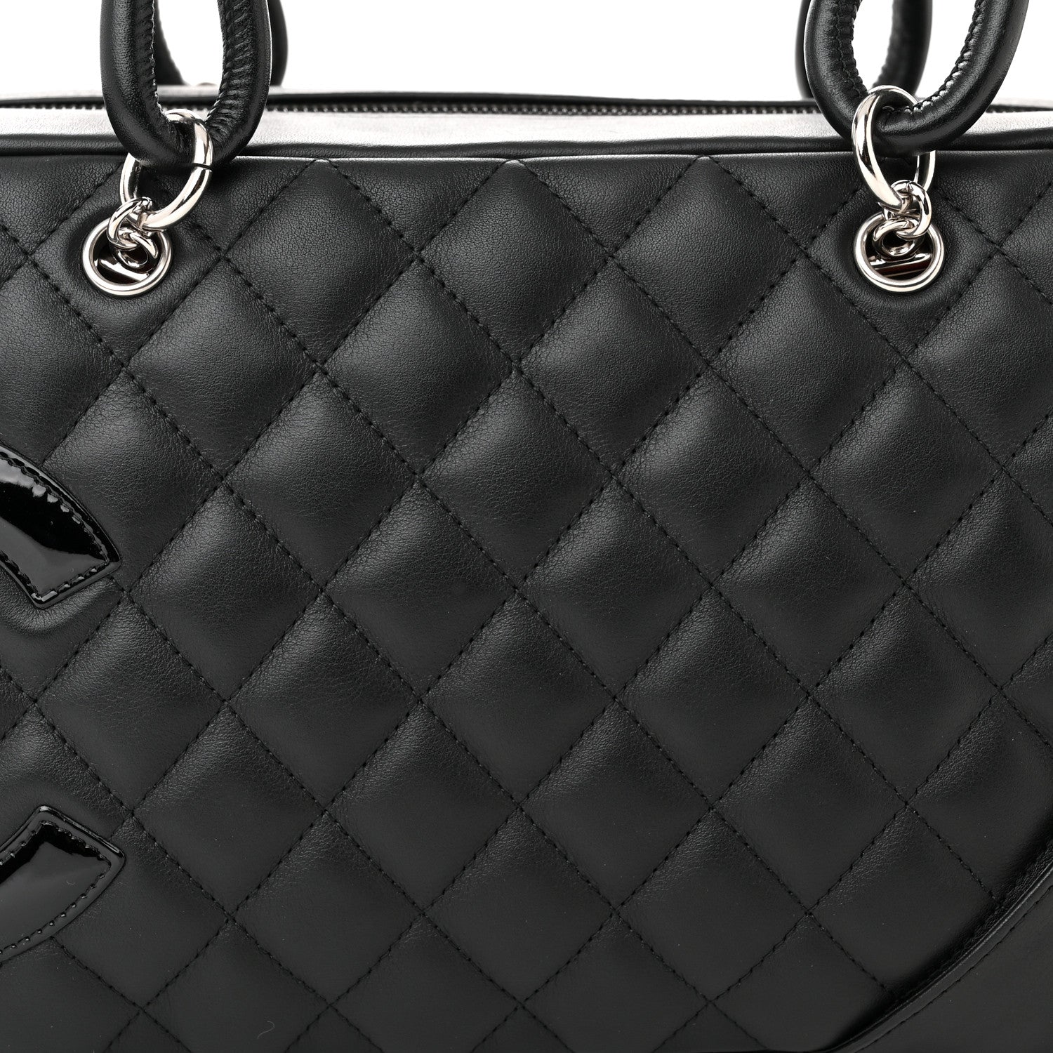 Chanel Calfskin Quilted Large Cambon Bowler Black 8 of 10