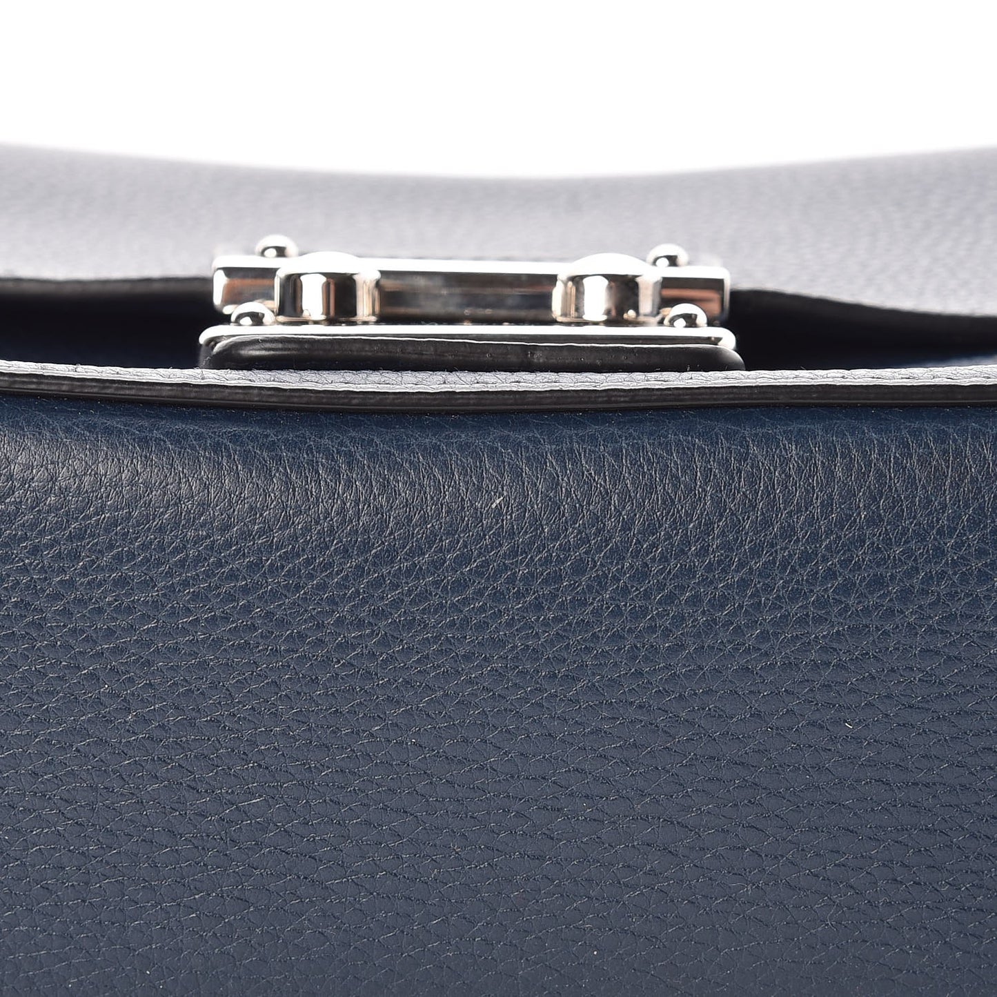 Vitello Phenix Madras Shoulder Bag Oltremare