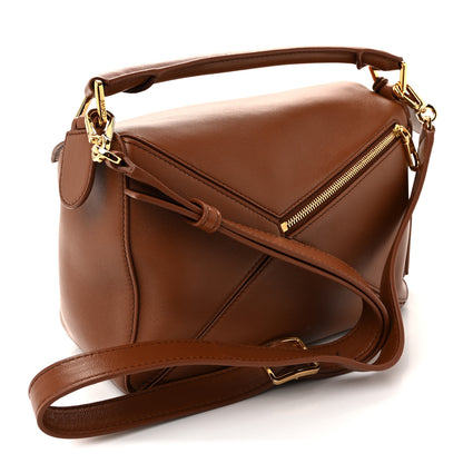 Loewe Nappa Lambskin Small Featherlight Puzzle Bag Pecan 3 of 9