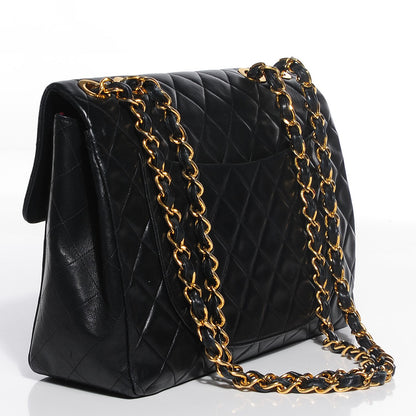 Chanel Lambskin Quilted XL Jumbo Flap Black 3 of 11