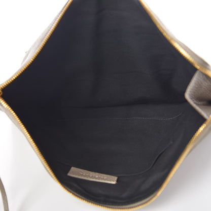 Balenciaga Chevre Gold Metallic Edge Hardware Pouch Gris Taupe 5 of 7