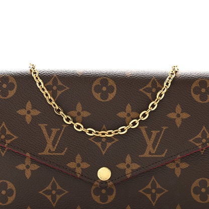 Louis Vuitton Monogram Pochette Felicie Chain Wallet Fuchsia 8 of 11
