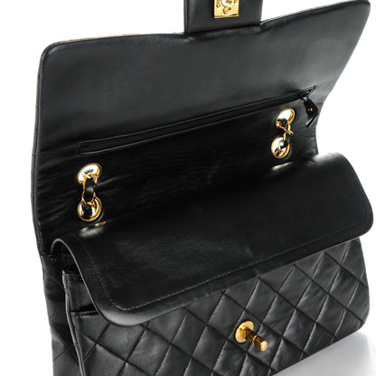 Chanel Lambskin Quilted Medium Double Flap Black 10 of 10