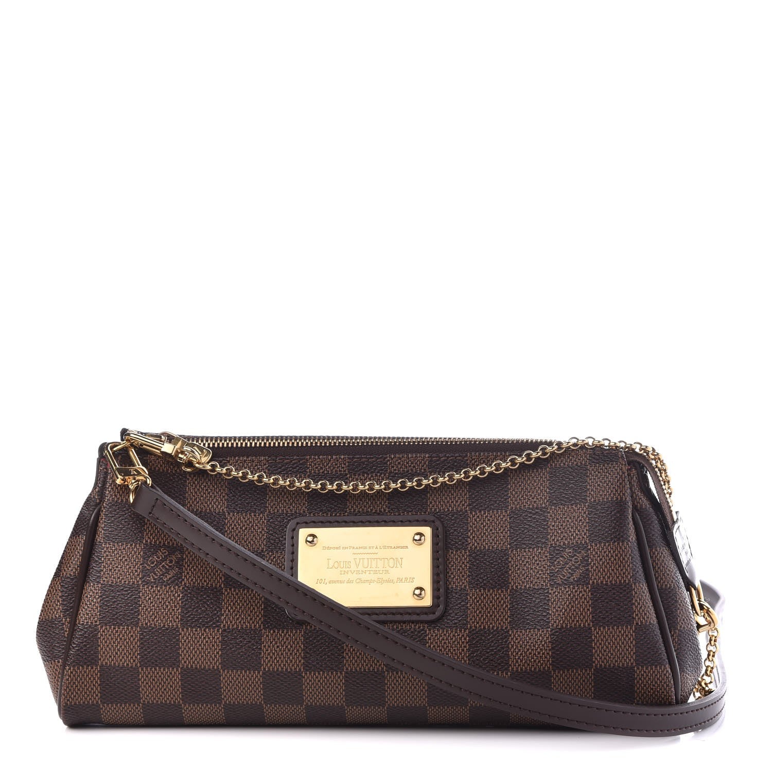 Louis Vuitton Damier Ebene Eva Clutch 1 of 8