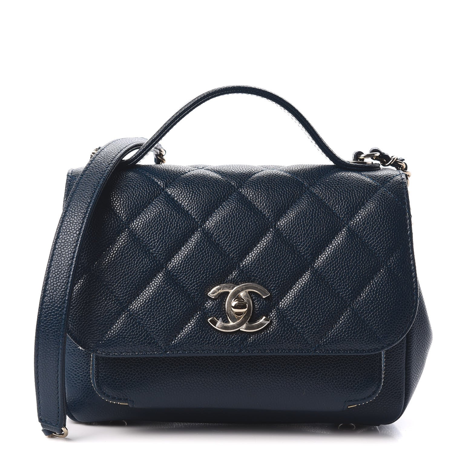 Chanel Caviar Quilted Small Business Affinity Flap Navy 1 of 8