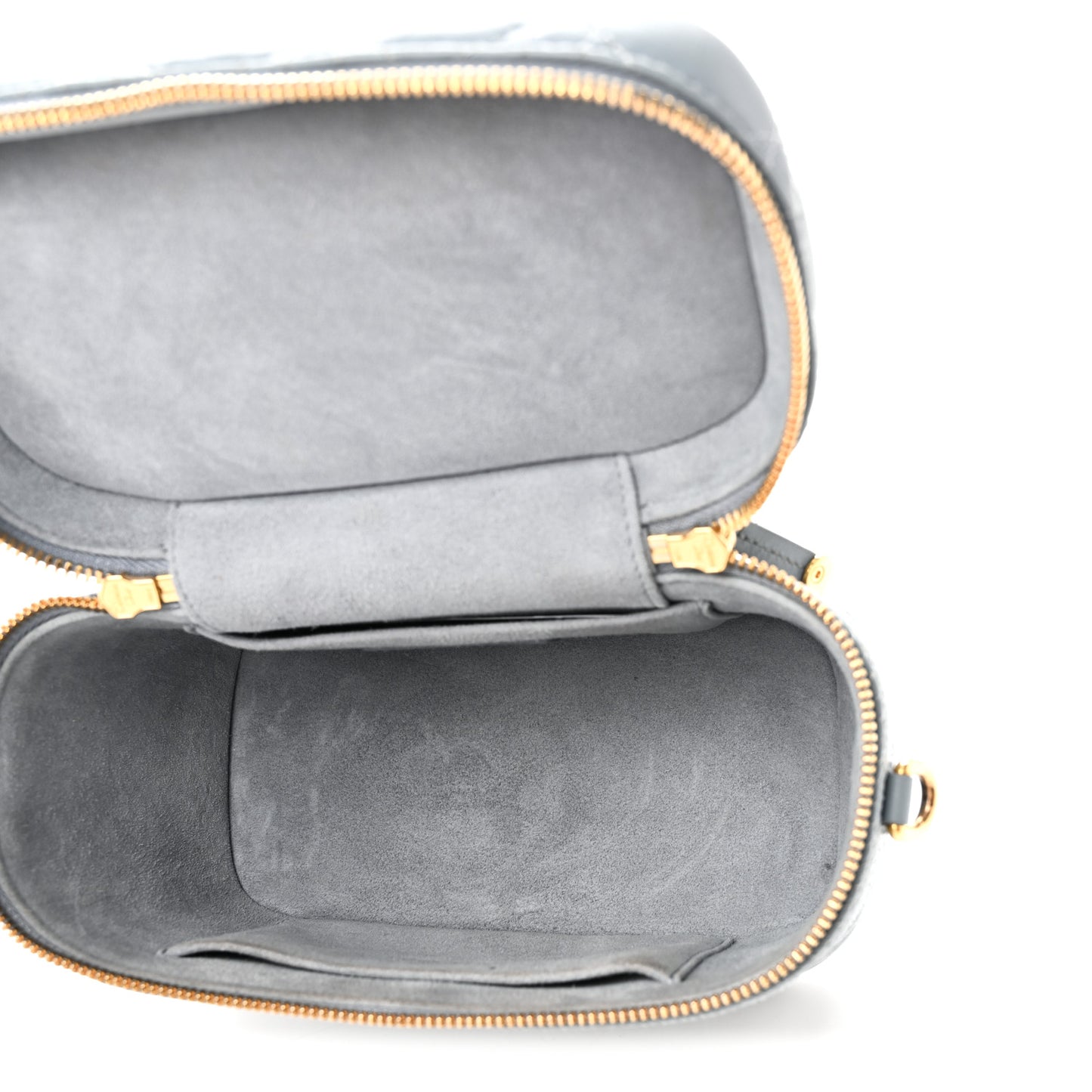 Lambskin Cannage Small Diortravel Vanity Case Cloud Blue