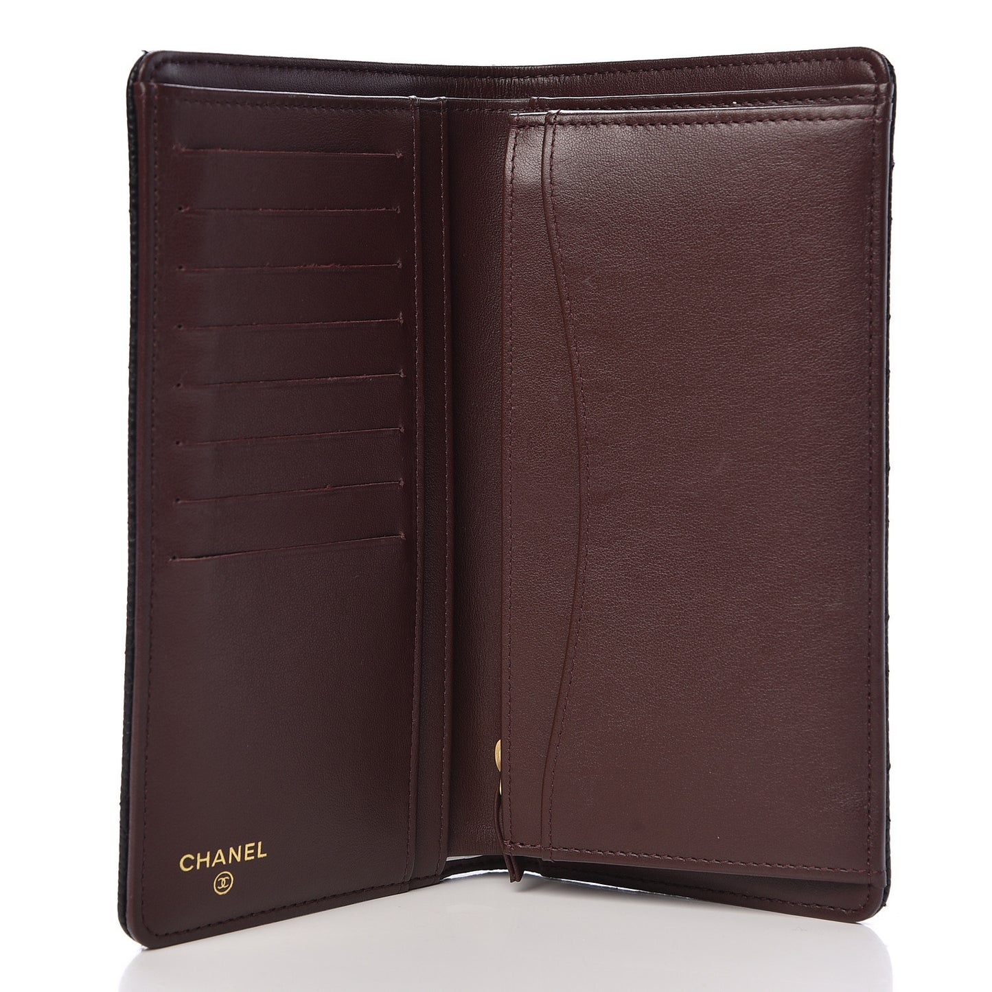 Caviar Quilted Yen Wallet Black
