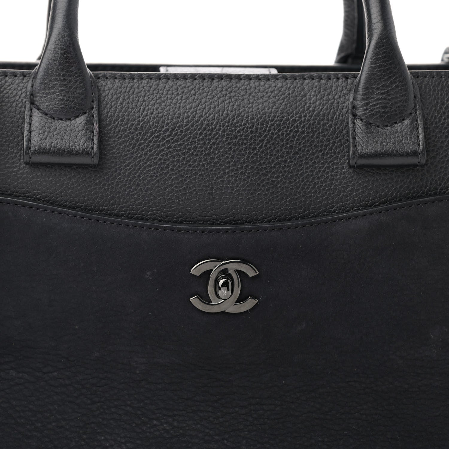 Chanel Grained Calfskin Suede Small Neo Executive Shopper Tote Black 9 of 15