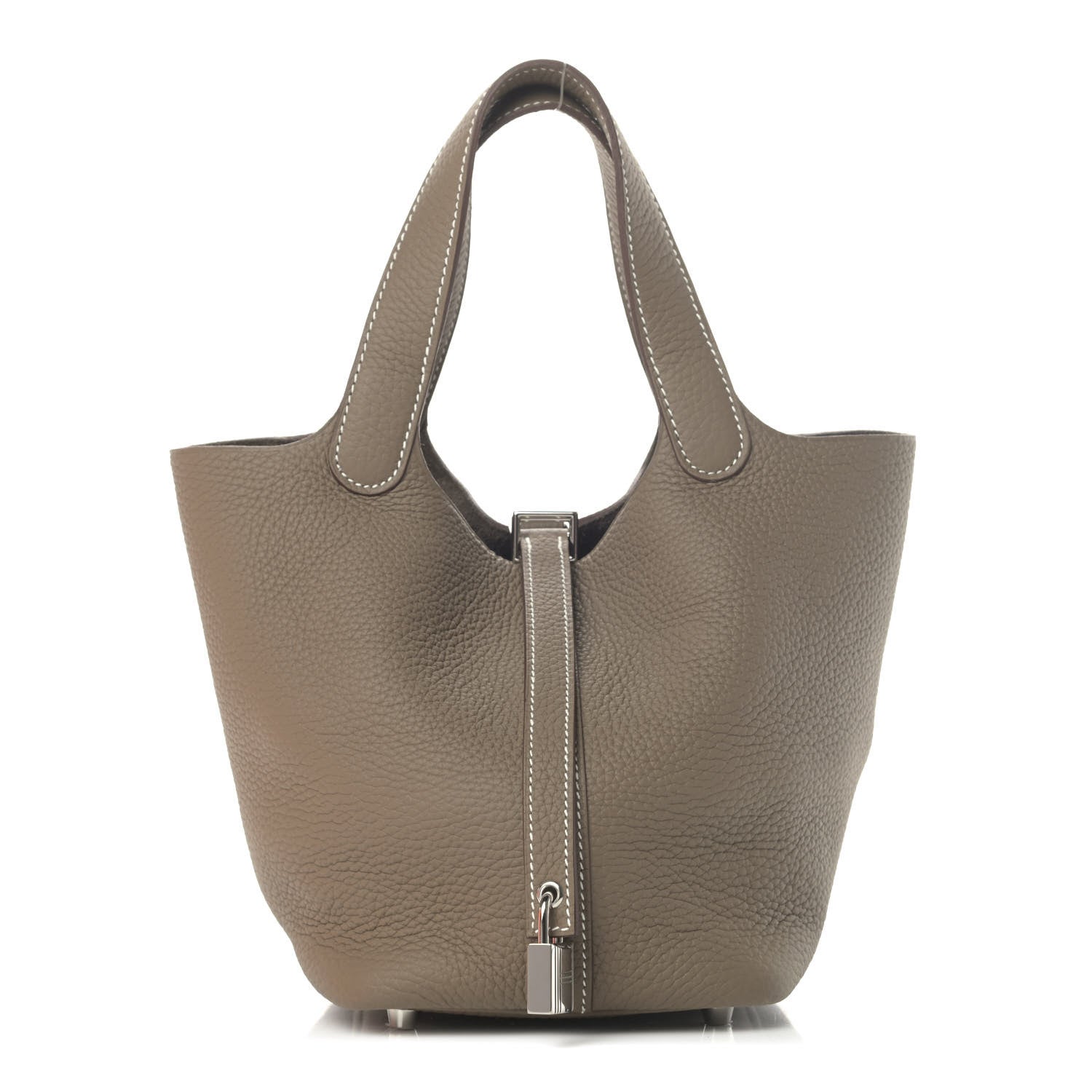 Hermes Taurillon Clemence Picotin Lock 18 PM Etoupe 1 of 4