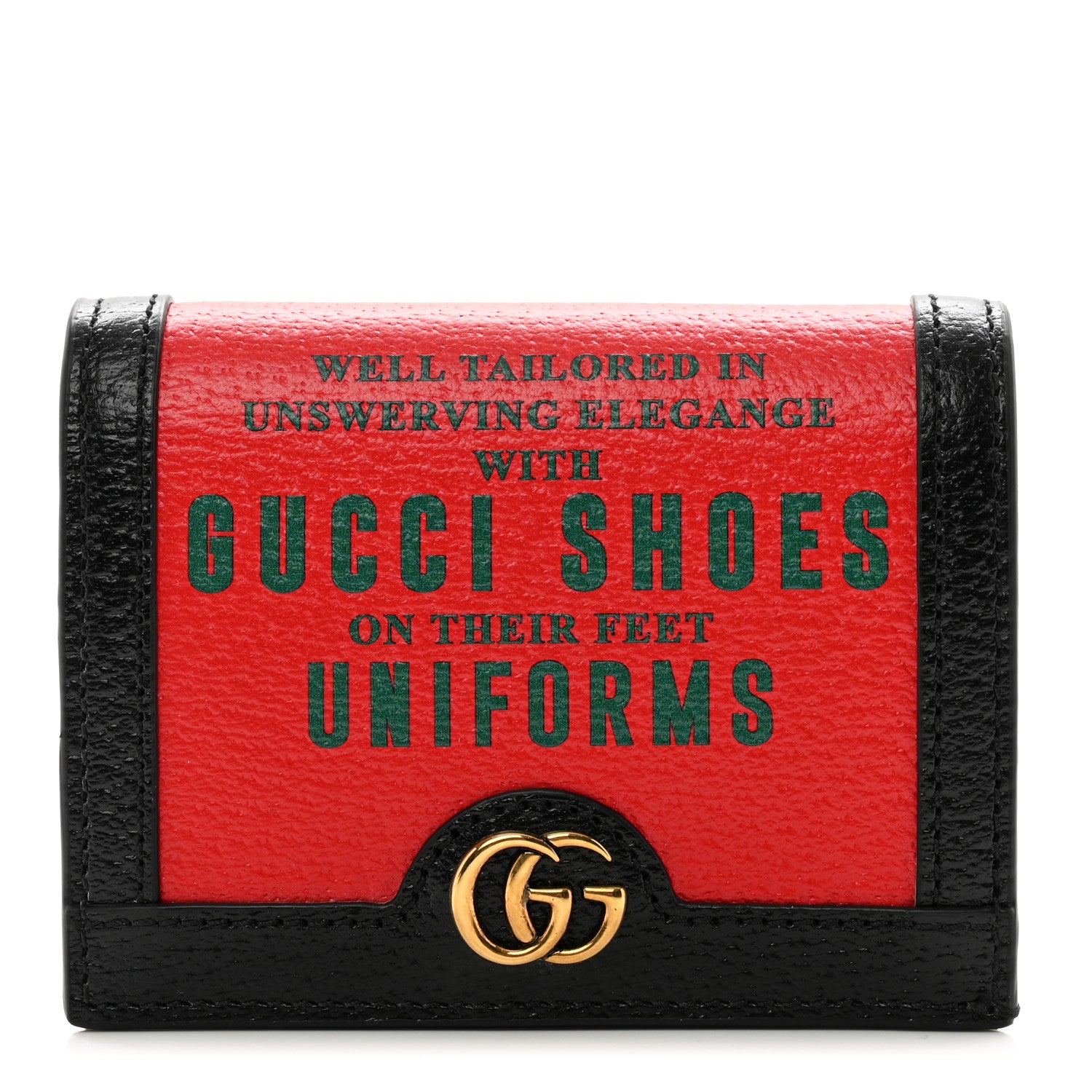 Gucci Calfskin Gucci 100 Ophidia Card Case Bright Hibiscus Black 1 of 8