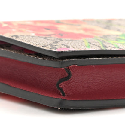 Gucci GG Supreme Monogram Blooms Chain Wallet Beige Multicolor Dry Rose 10 of 15