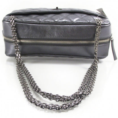 Chanel Metallic Aged Calfskin Quilted Medium Reissue Camera Case Dark Silver 5 of 10