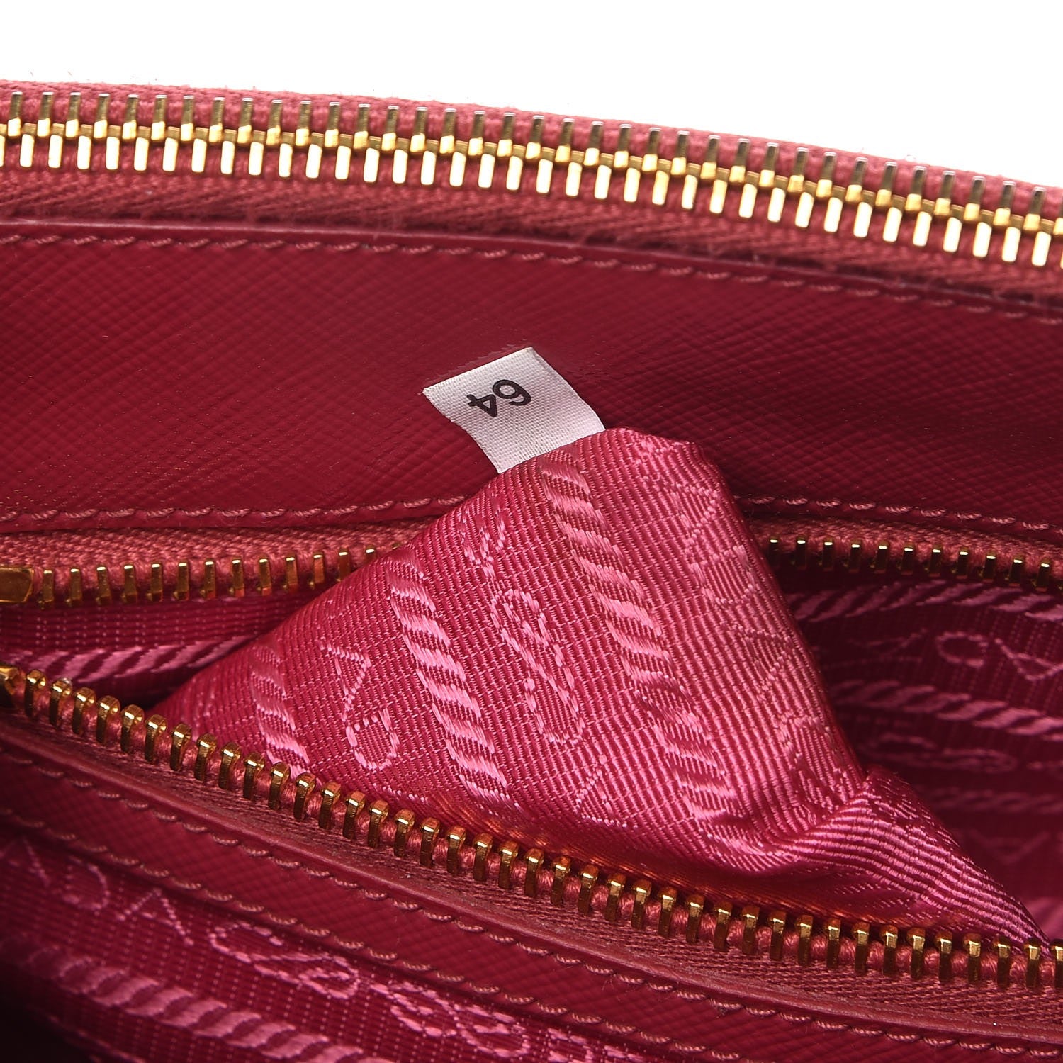 Prada Saffiano Vernice Mini Galleria Double Zip Tote Peonia 8 of 12