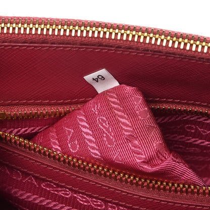 Prada Saffiano Vernice Mini Galleria Double Zip Tote Peonia 8 of 12