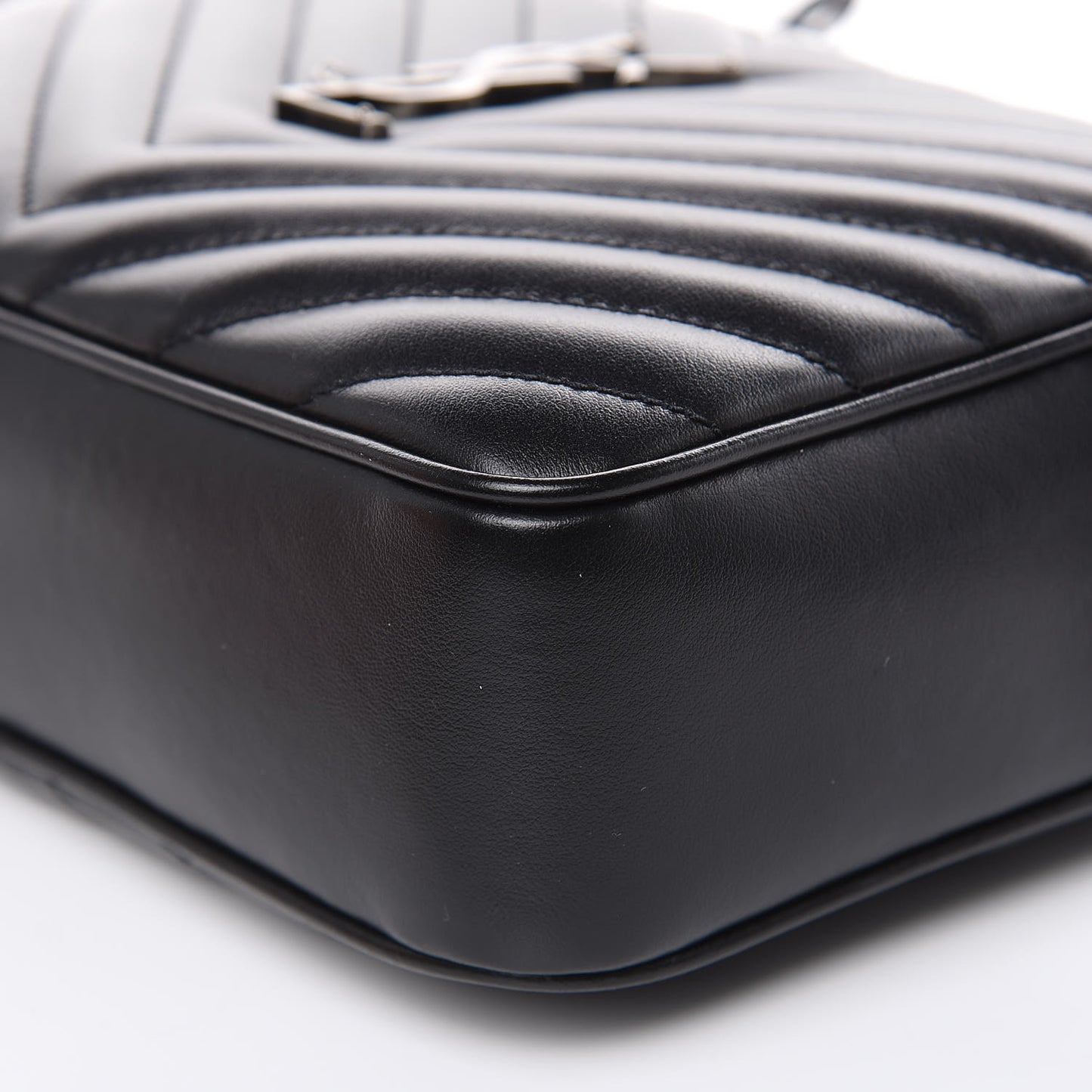Calfskin Matelasse Monogram Lou Camera Bag Black