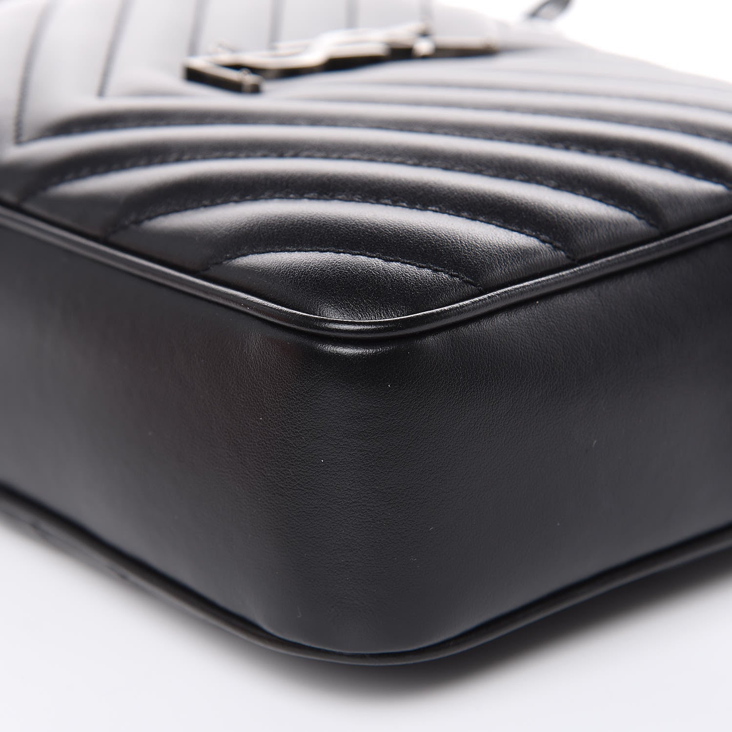 Saint Laurent Calfskin Matelasse Monogram Lou Camera Bag Black 9 of 9