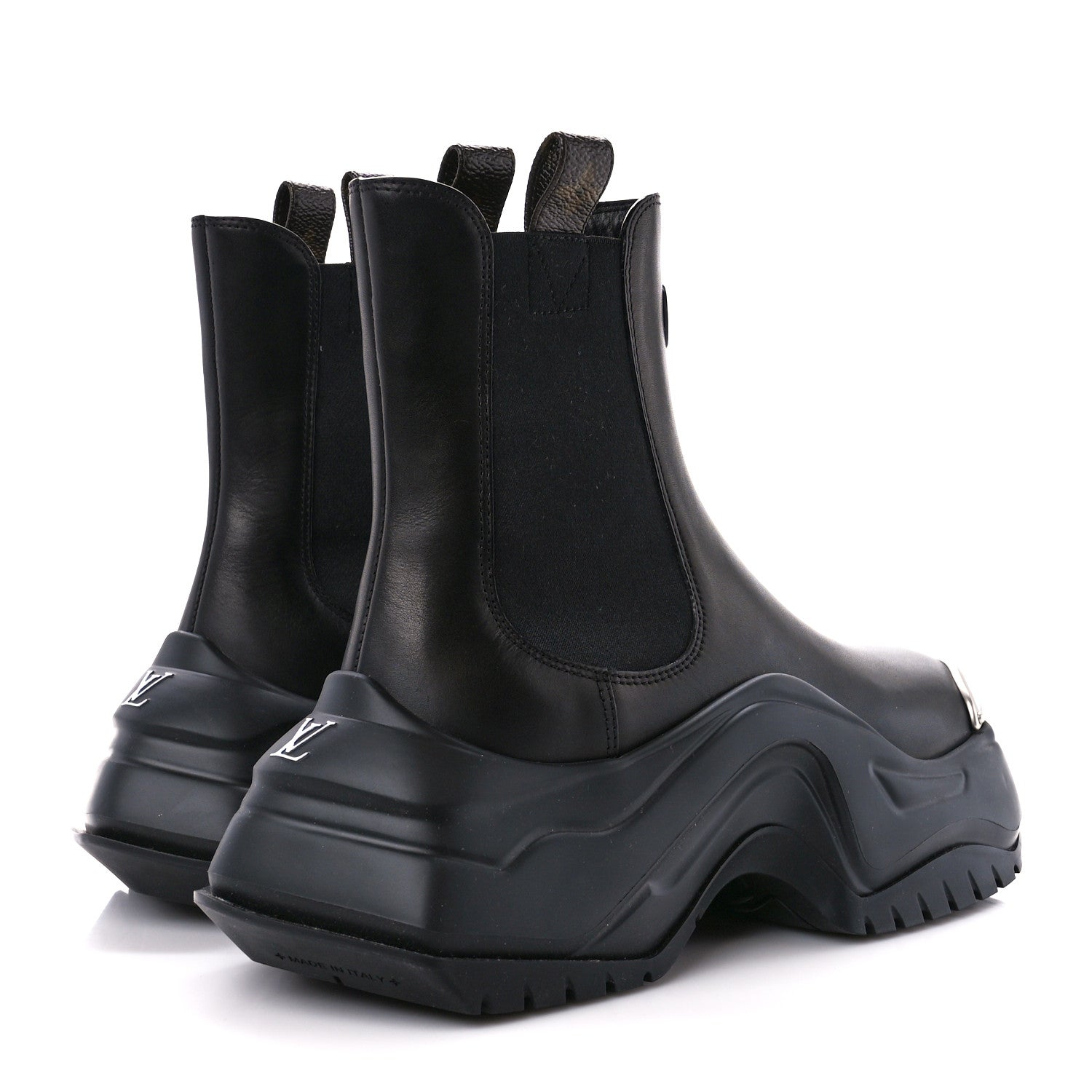 Louis Vuitton Calfskin Archlight 2.0 Block Heel Ankle Boots 37 Black 4 of 10