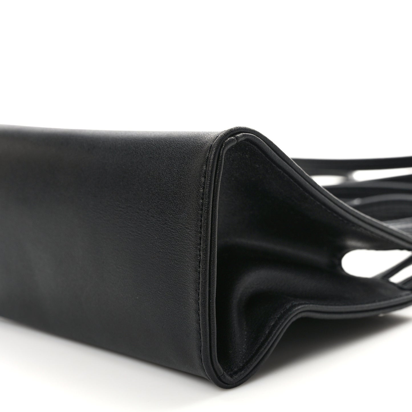 Vegan Leather Small Shopping Bag Black