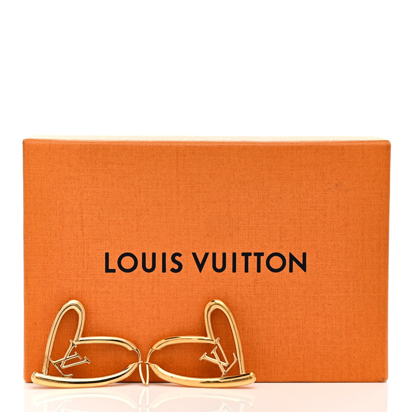 Metal Fall In Love Hoop Earrings GM Gold
