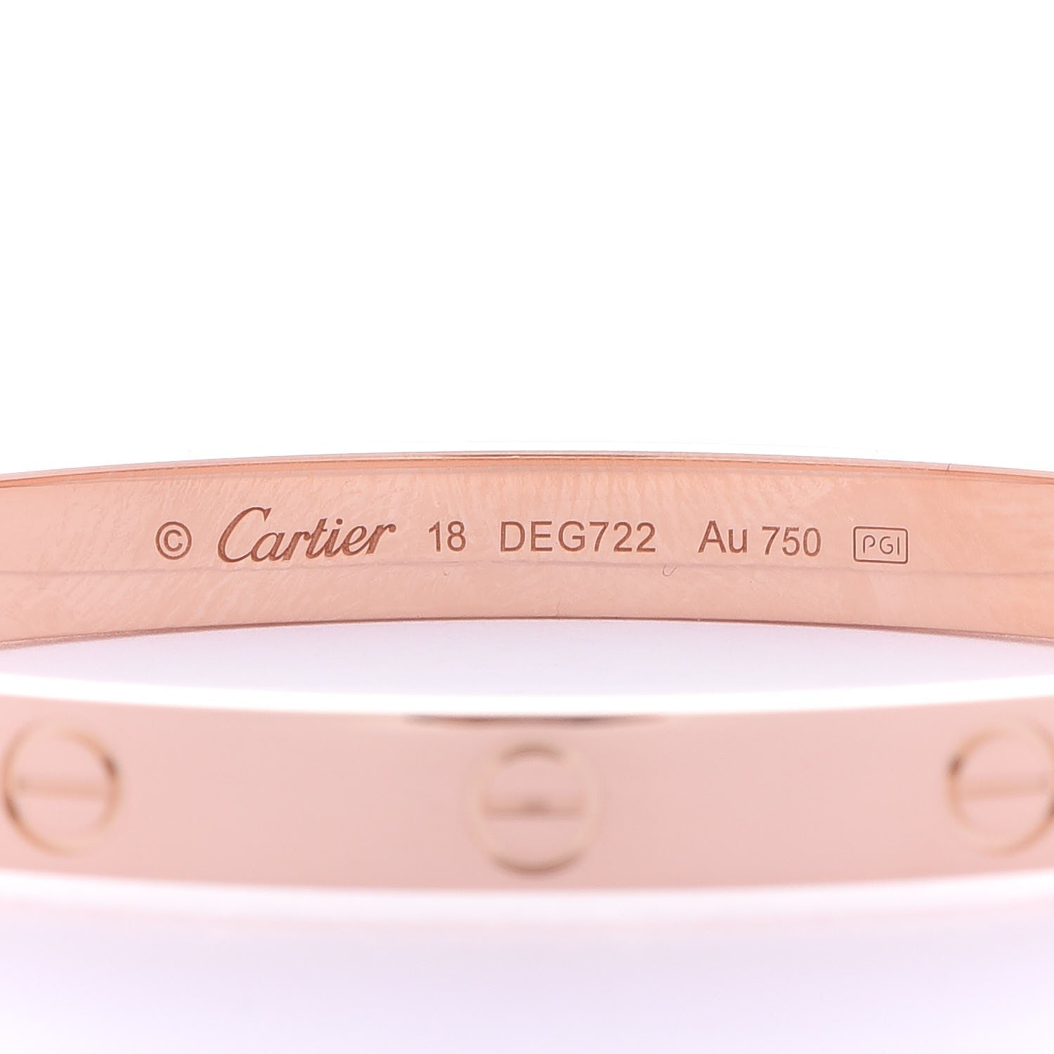 Cartier 18K Pink Gold LOVE Bracelet 18 4 of 6
