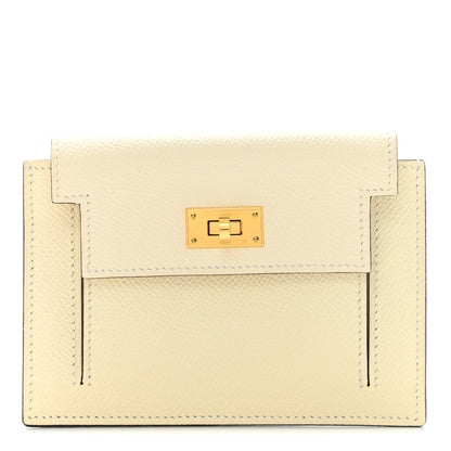 Hermes Epsom Kelly Pocket Compact Wallet Nata 1 of 8