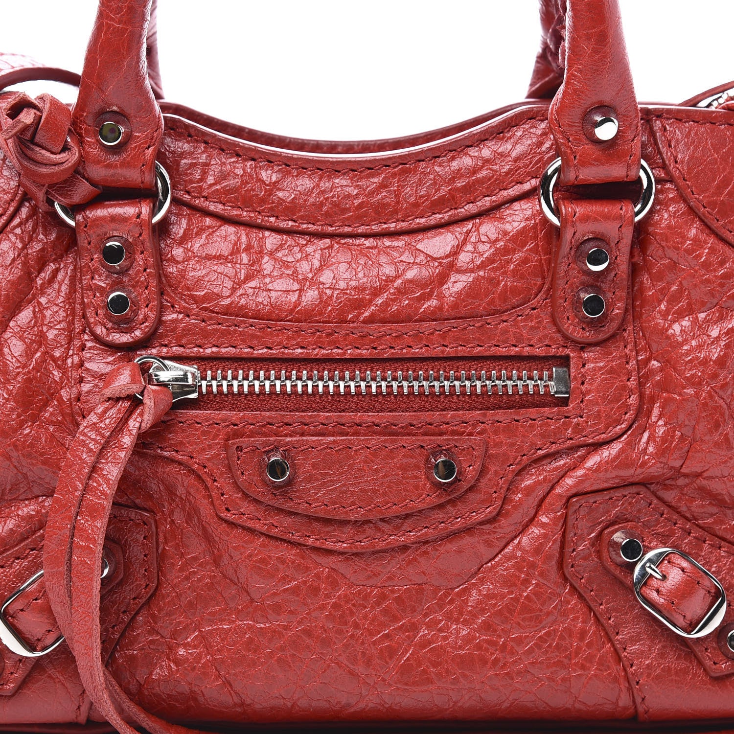 Balenciaga Agneau Classic Hardware Nano City Rouge Groseille 10 of 10