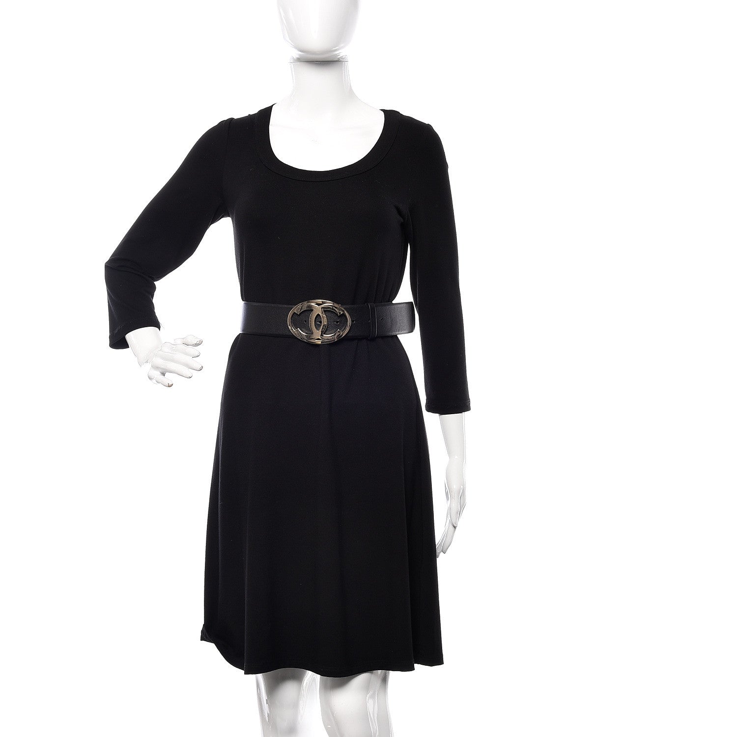Chanel Calfskin CC Belt 105 42 Black 2 of 6