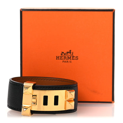Hermes Madame Calfskin Collier de Chien CDC 24 Bracelet T2 Black 7 of 7