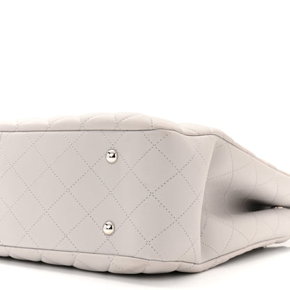 Chanel Calfskin Quilted Large Classic Shopping Tote Grey 10 of 11