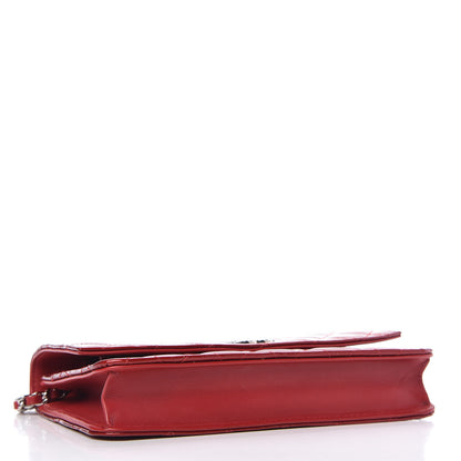 Chanel Patent Quilted Brilliant Wallet On Chain WOC Red 4 of 10