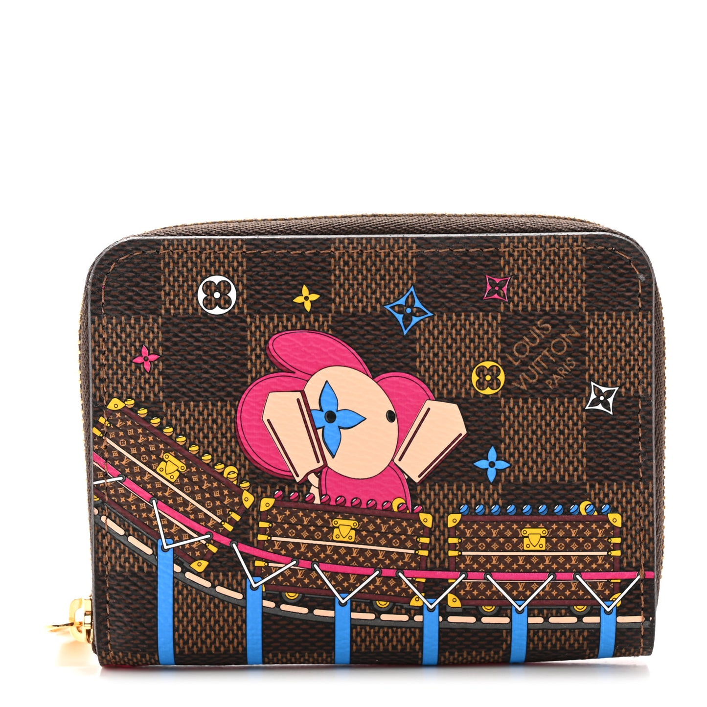 Damier Ebene 2020 Christmas Animation Roller Coaster Zippy Coin Purse Pivoine