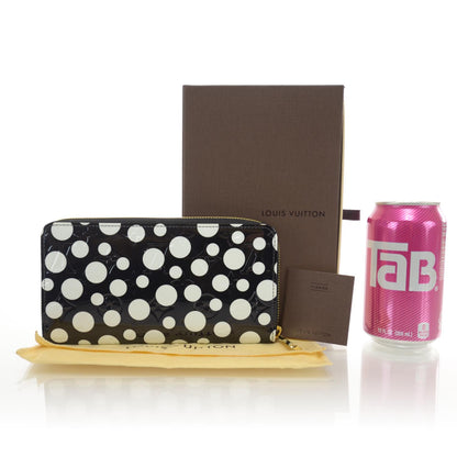 Louis Vuitton Vernis Kusama Infinity Dots Zippy Wallet Black 2 of 7