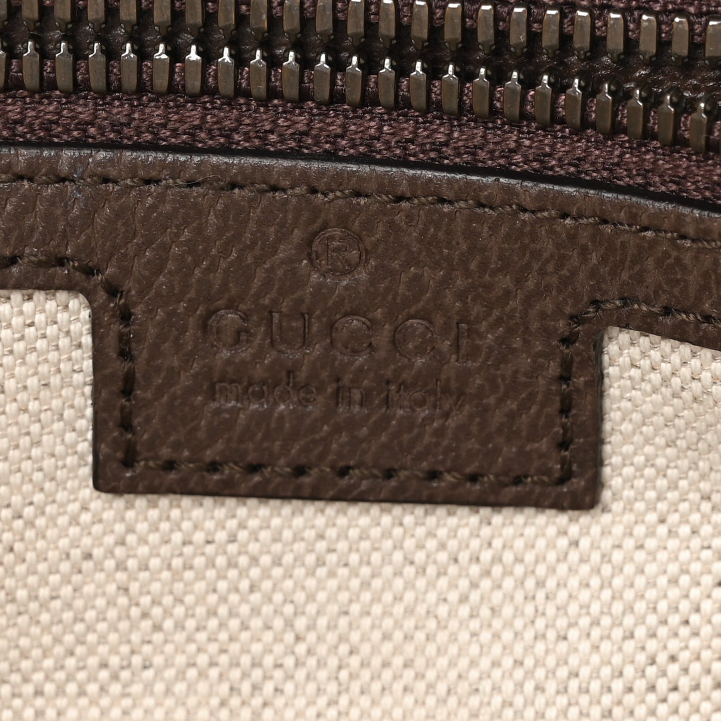 GG Supreme Monogram Web Small Ophidia Half Moon Hobo Brown