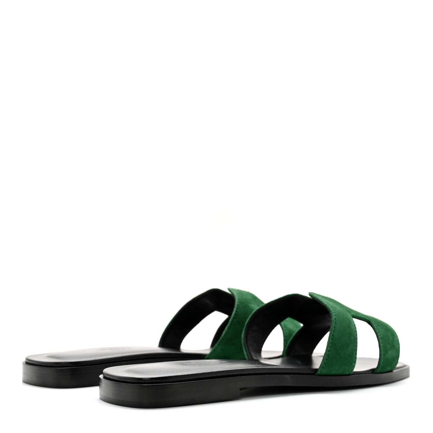 Suede Goatskin Oran Sandals 37.5 Vert Electrique
