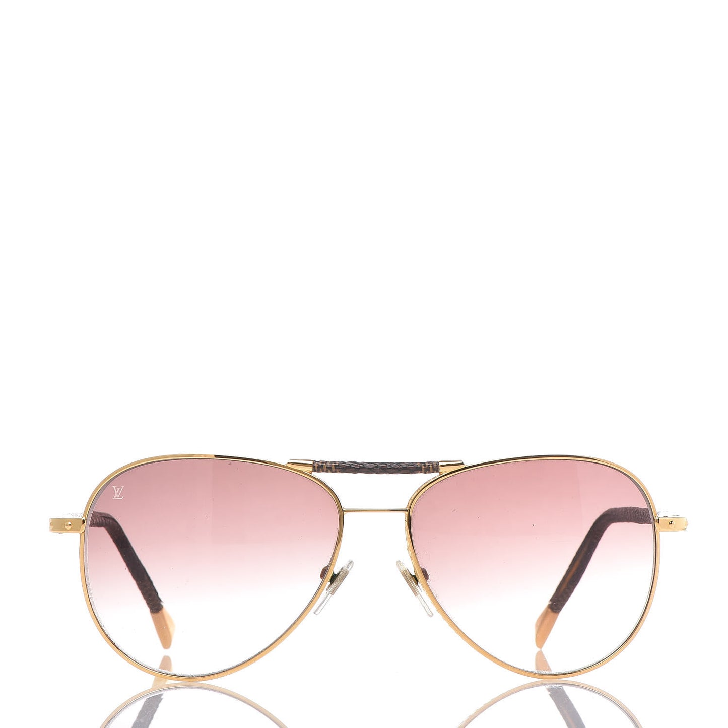 Damier Ebene Conspiration Pilote Sunglasses Z0202U Gold