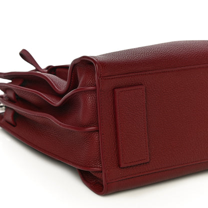 Saint Laurent Grained Calfskin Small Supple Sac De Jour Dark Pallisandre 11 of 17