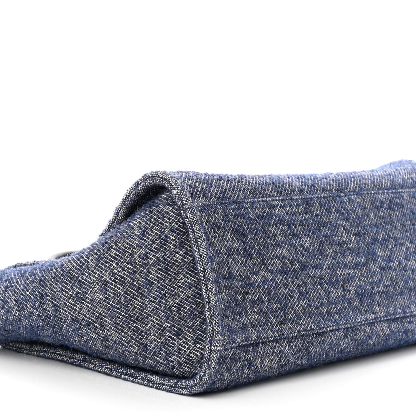 Mixed Fibers Calfskin Medium Deauville Tote Blue