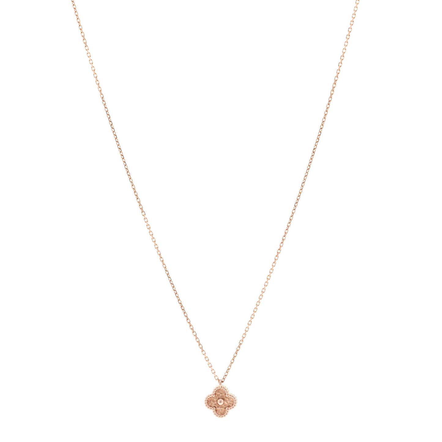 18K Rose Gold Sweet Alhambra Pendant Necklace