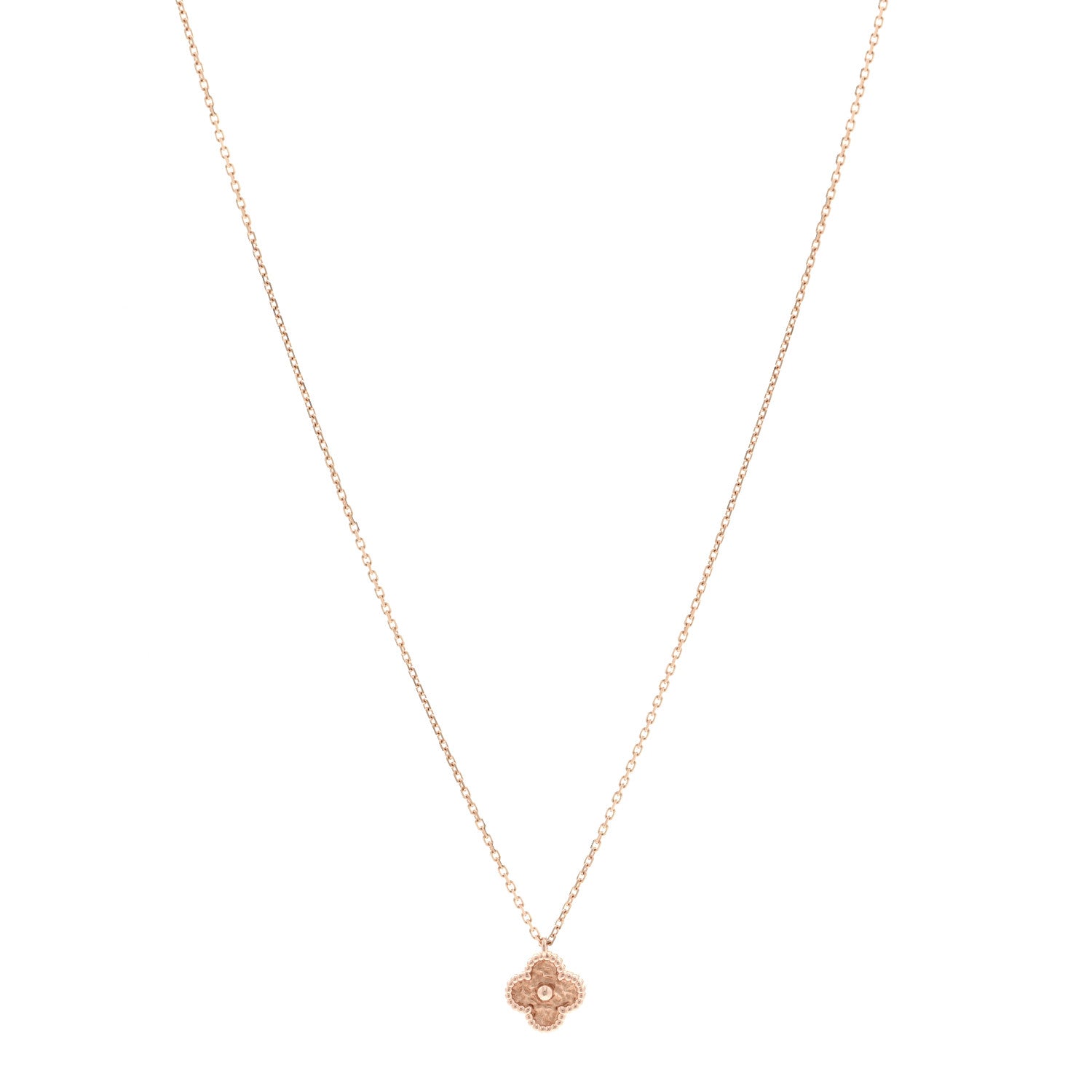 Van Cleef & Arpels 18K Rose Gold Sweet Alhambra Pendant Necklace 1 of 6