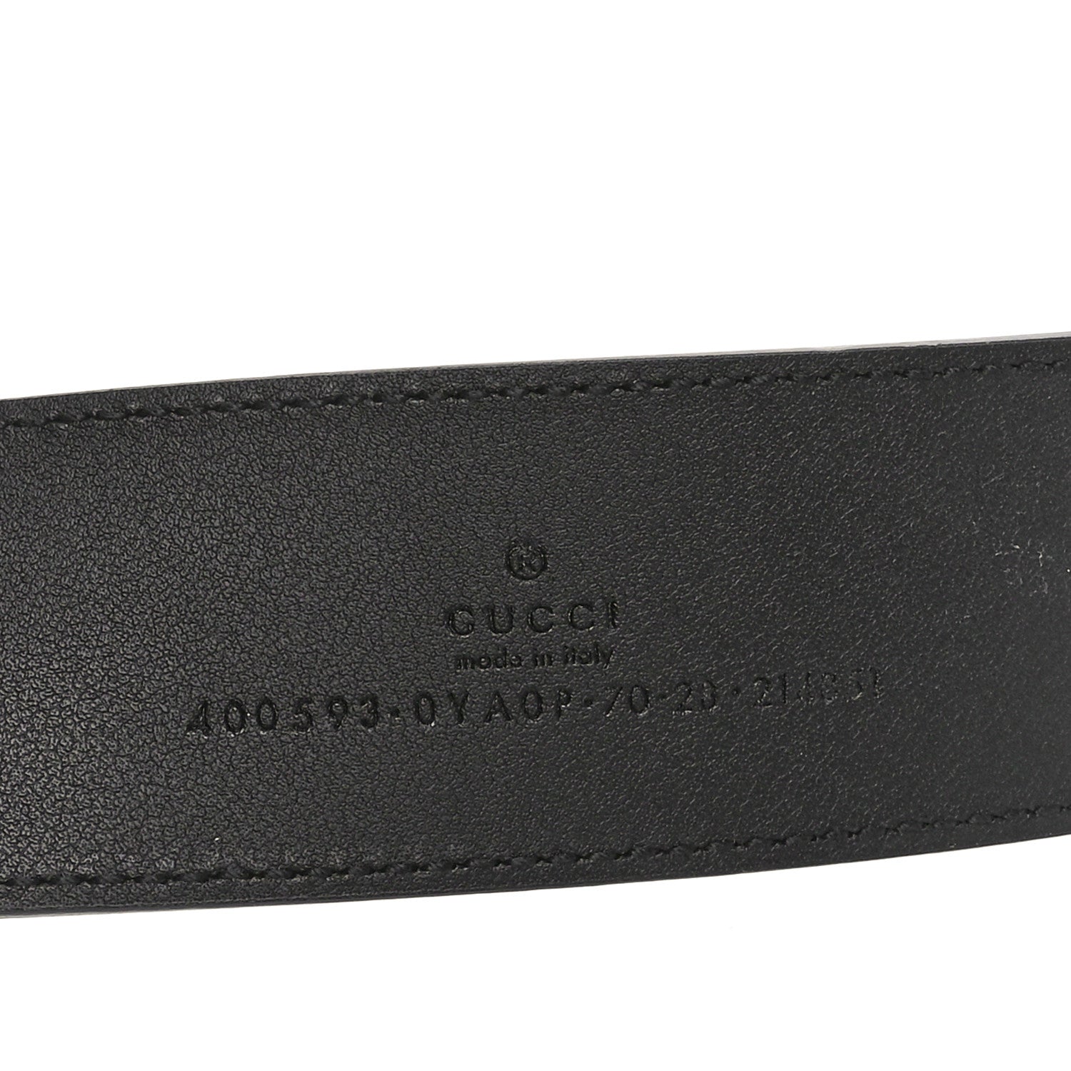 Gucci Plutone Calfskin Palladium Double G 40mm Belt 70 28 Black 5 of 5