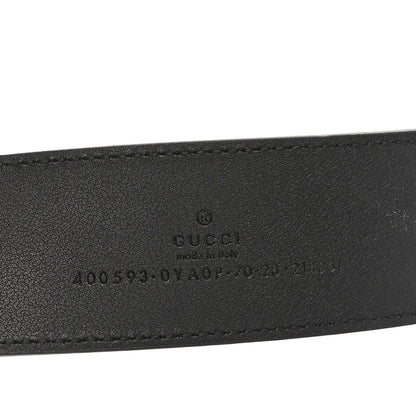 Gucci Plutone Calfskin Palladium Double G 40mm Belt 70 28 Black 5 of 5