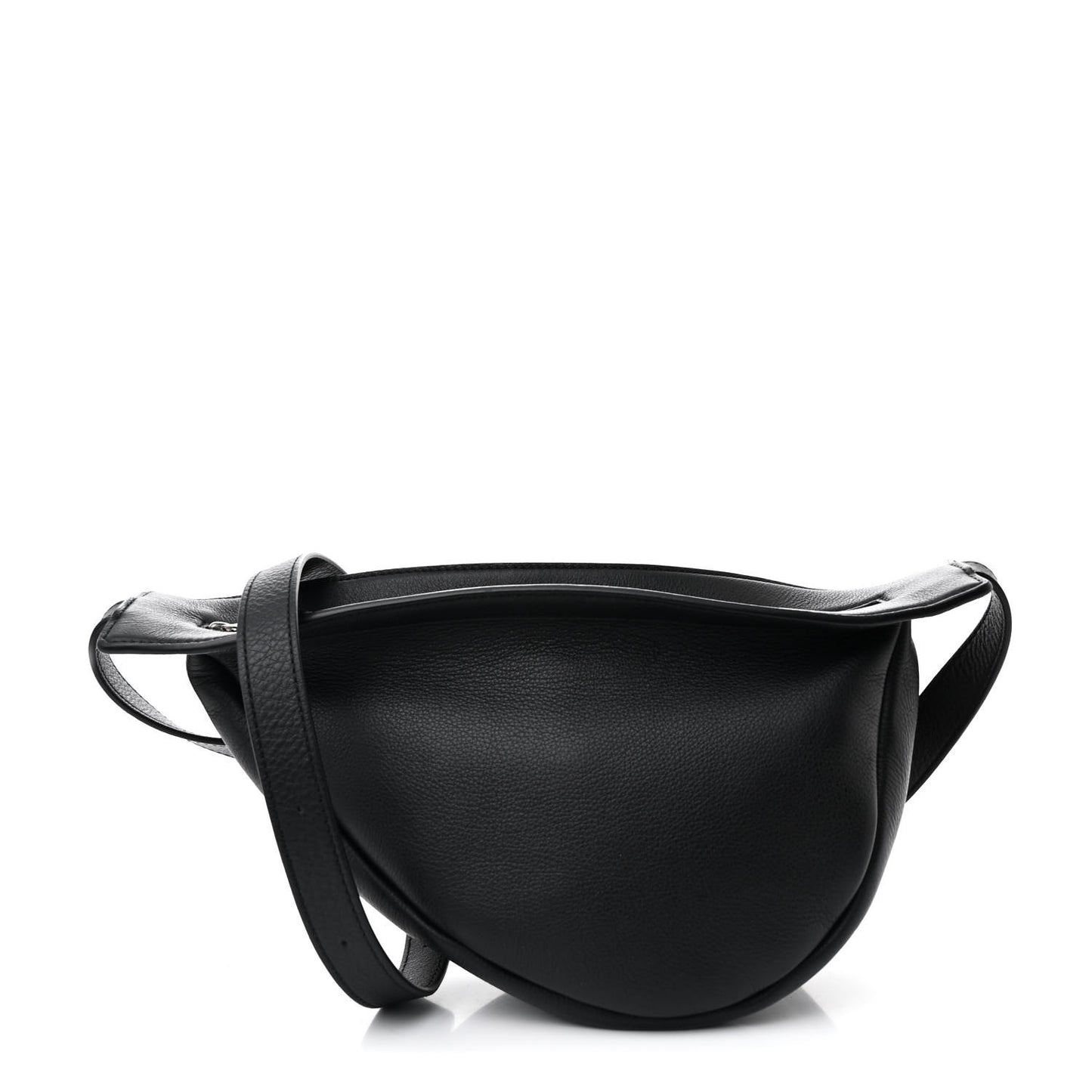 Smooth Calfskin Small Slouchy Banana Bag Black