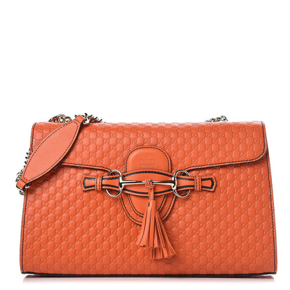 Gucci Microguccissima Medium Emily Chain Shoulder Bag Sun Orange 1 of 10