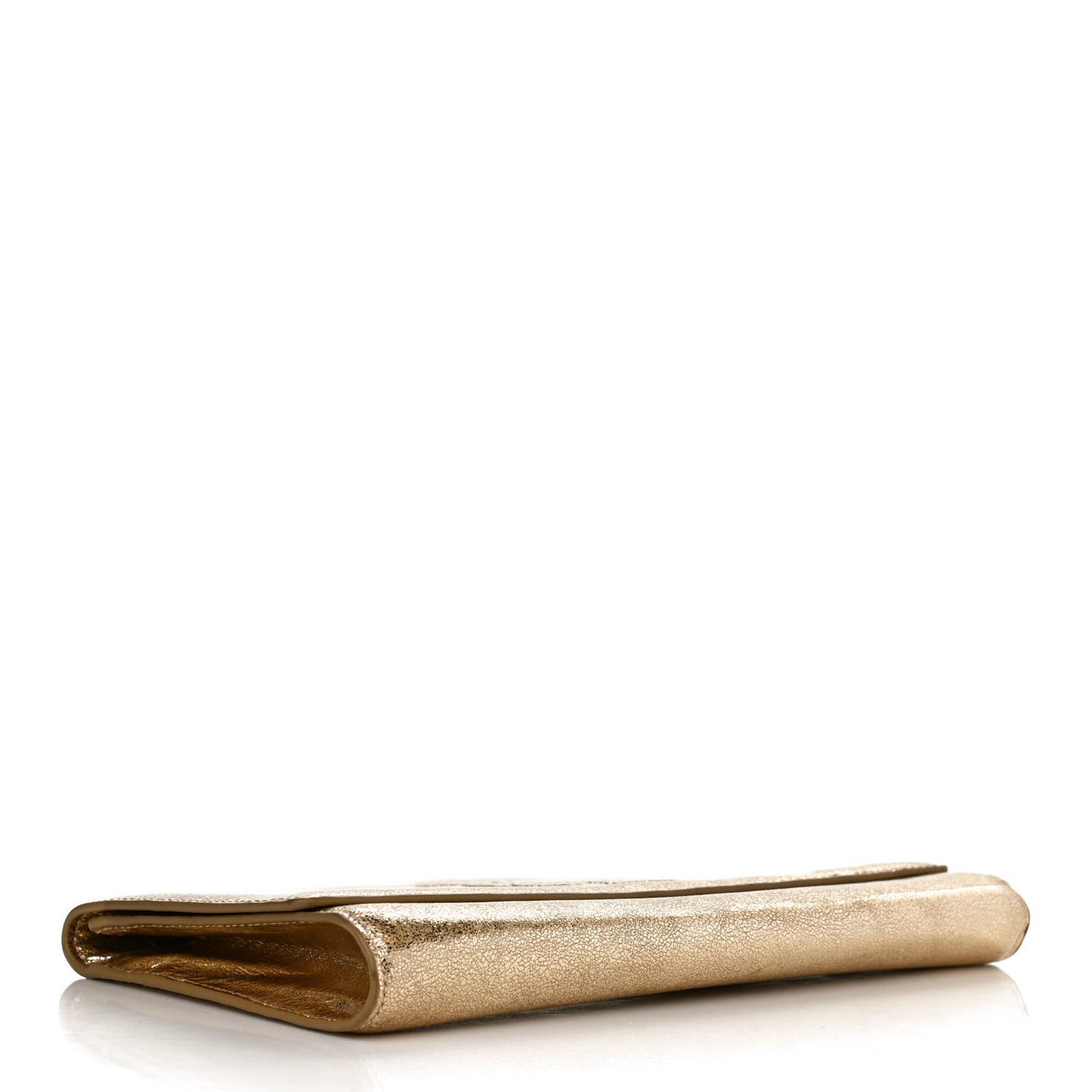 Metallic Calfskin Monogram Large Belle De Jour Clutch Gold